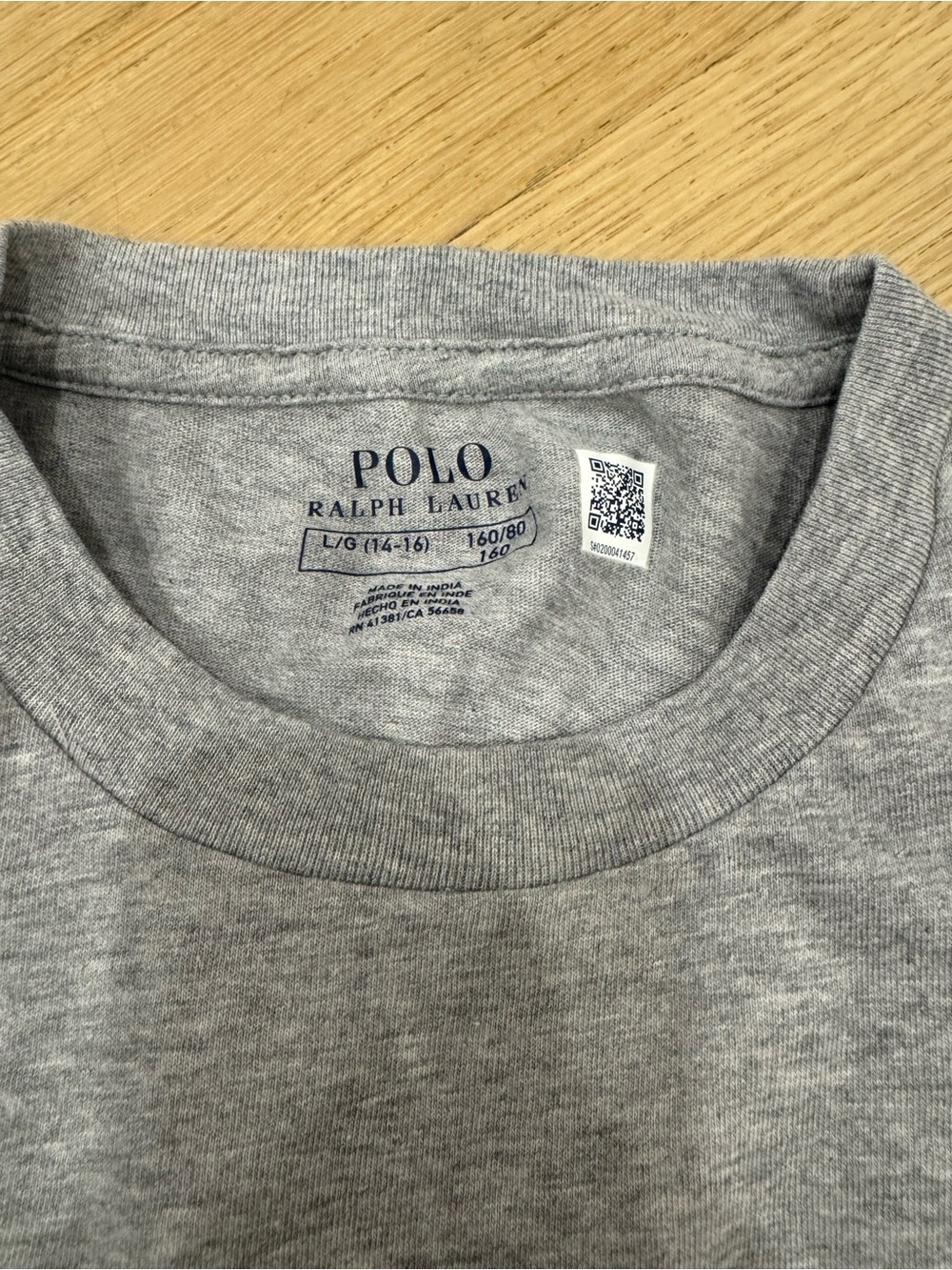 Polo by Ralph Lauren Kids Long Sleeve Tee in Heather Gray